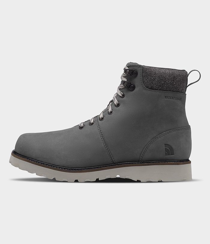 Botas The North Face Hombre Work To Wear Lace Wp - Colombia HBMFLT813 - Gris